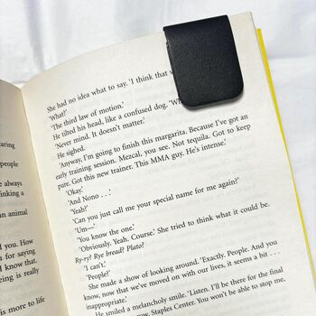 Personalised Vegan Leather Magnetic Bookmark, 6 of 8