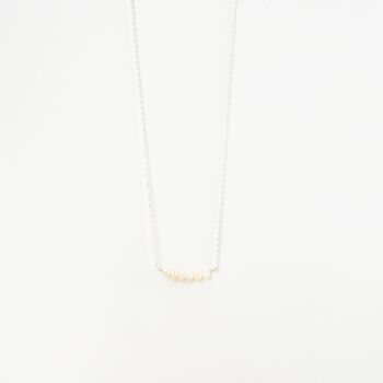 Asri Dainty Pearl Row Necklace, 3 of 9