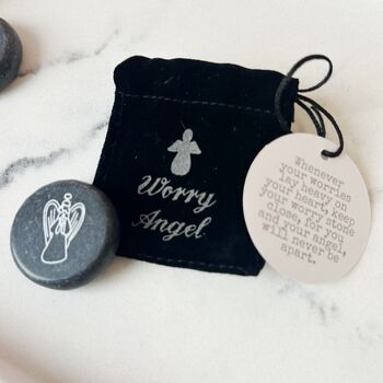 Worry Angel Stone Bereavement Grief Gift, 4 of 4