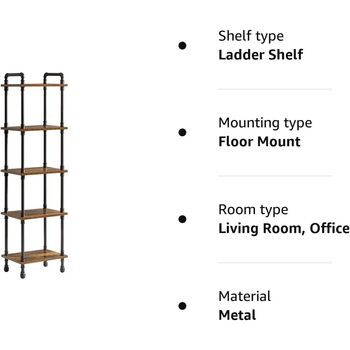Ladder Shelf Storage Shelves Bookshelf Shelving Unit, 10 of 12