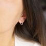 Sterling Silver Flat Huggies, thumbnail 1 of 12