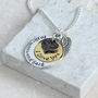 Moon And Back Angel Wing Charm Necklace, thumbnail 2 of 4