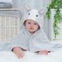 Personalised Sweet Pea Bunny Baby Towel Gift Set, thumbnail 2 of 7