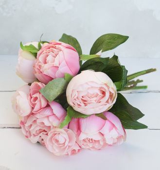 Soft Pink Mixed Faux Peony Bouquet, 7 of 7