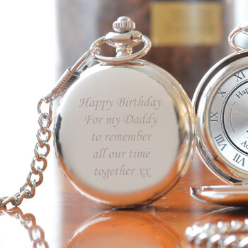 Personalised Pocket Watch With Circular Monogram Dial, 2 of 4