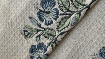 Block Print Indian Cotton Sofa Throw, 7 of 12