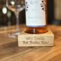 Personalised Oak Best Teacher Wine Bottle Holder, thumbnail 1 of 2