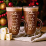 Engagement Pair Of Christmas Glass Latte Mugs, thumbnail 8 of 8