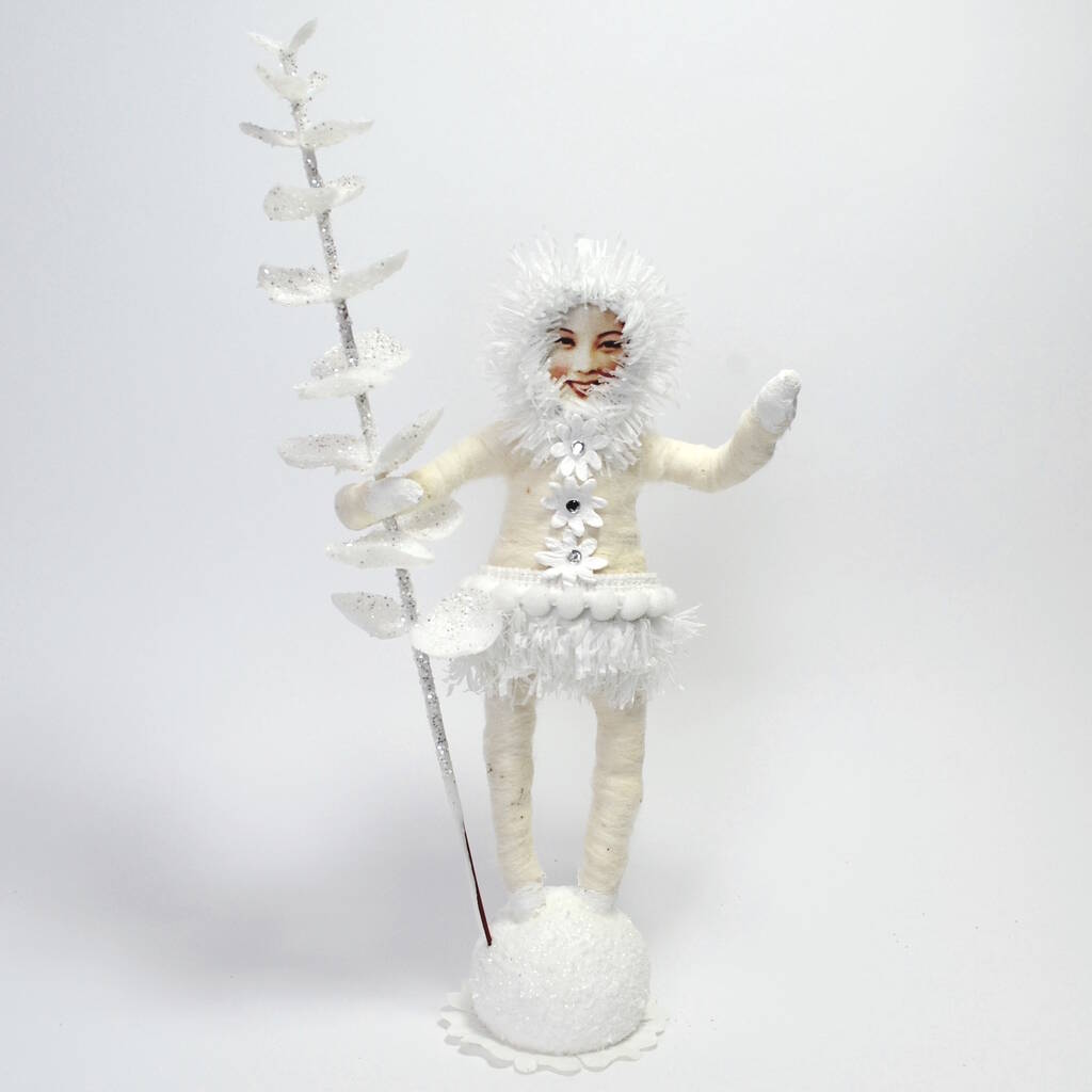 Fairy Style Christmas Decoration Snow Twig Girl, 1 of 5