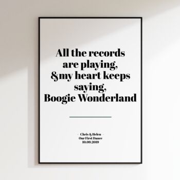 Personalised Lyric Print, 7 of 8