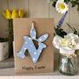Personalised Easter Bunny Letter Wooden Keepsake Card, thumbnail 8 of 9