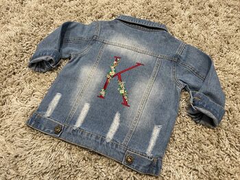 Embroidered Initial Baby/Toddler Denim Jacket, 5 of 7