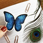 Lepidoptera Blue Morpho Butterfly Sticker, thumbnail 1 of 5