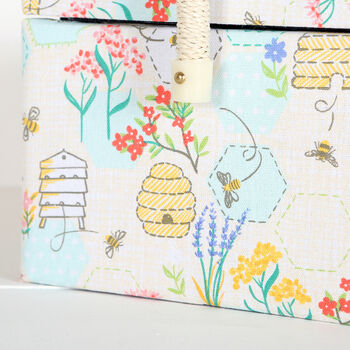 Personalised Honey Bee Hive Sewing Box, 3 of 6
