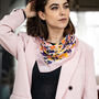 Personalised Name Floral Square Scarf, thumbnail 2 of 12