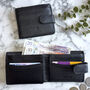 Men's Black Leather Wallet Rfid Protection, thumbnail 1 of 4