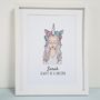 Personalised 'Always Be A Unicorn' Print, thumbnail 4 of 6