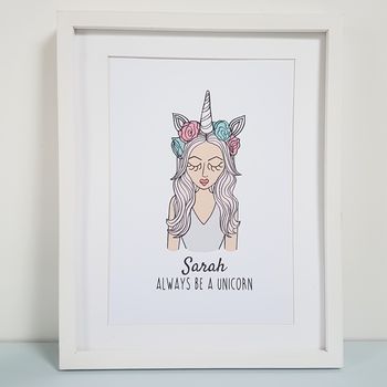 Personalised 'Always Be A Unicorn' Print, 4 of 6