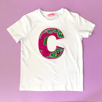 Personalised African Print Letter Kids Top, 2 of 6