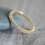 Pave Eternity Ring With Colourless Sapphires, thumbnail 2 of 5