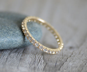 Pave Eternity Ring With Colourless Sapphires, 2 of 5