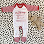 North Pole 'Babies 1st Christmas' Pyjamas Or Rompersuit, thumbnail 3 of 4