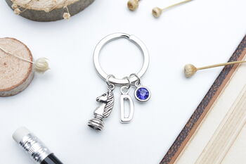 Personalised Chess Keyring Chess Lover Gift, 3 of 9