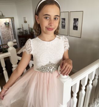 Hazel In Baby Pink ~ Flower Girl /Party Dress, 3 of 10