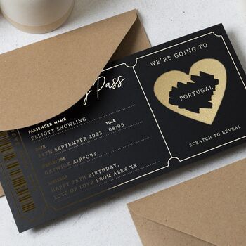 Scratch Reveal Boarding Pass Gift Voucher, 4 of 9