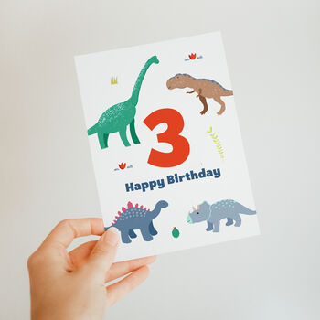 Dinosaurs Happy Birthday Card, 7 of 12