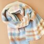 Personalised Pastel Multicoloured Check Winter Scarf, thumbnail 9 of 12