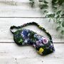 Pansy Floral Silk Eye Mask And Scrunchie Gift Set, thumbnail 3 of 4
