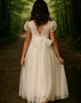 Josephine In Ivory White Flower Girl Or Communion Dress, 2 of 7
