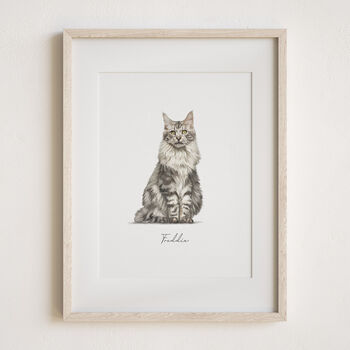 Christmas Gift For Pet Lovers – Personalised Pet Portrait Hand Drawn From Photo, Dog, Cat Or Horse Illustration, 6 of 11