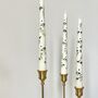 Hand Painted White Anemone Taper Candles, thumbnail 6 of 12