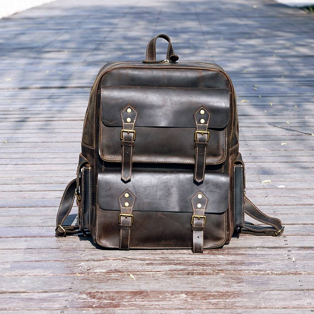 Worn Look Leather Backpack By EAZO | notonthehighstreet.com