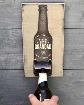 Beer Bottle Opener Worlds Best Dad Or Grandad Gift, 3 of 4
