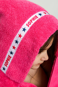 Stars Personalised Hooded Towel | For Babies To Tweens, 4 of 6