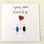 3rd Wedding Anniversary Card Leather, thumbnail 3 of 5