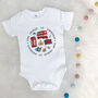 King Charles Coronation Illustrated Babygrow, thumbnail 1 of 5