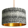 Snakeskin Linen Lampshades With Gold Or Copper Lining, thumbnail 1 of 11