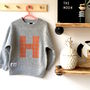 Kids And Babies Personalised Grey Letter Sweatshirt, thumbnail 10 of 11