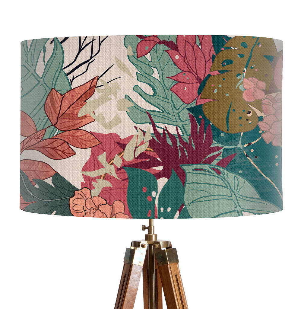 Bright Tropics Tropical Leopard Lampshade By Fabfunky Home Decor 3440