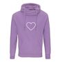 Pink Heart Cross Neck Hoody Personalised, thumbnail 3 of 4