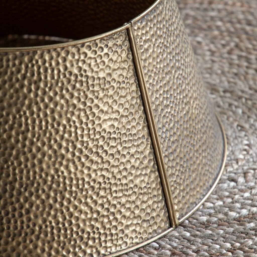 Hammered Gold Metal Christmas Tree Skirts By Primrose & Plum