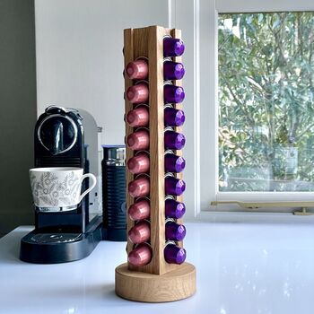 Wooden Rotating Coffee Pod Stand, 2 of 7