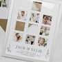 Personalised Botanical White Multi Photo Frame Wedding Gift, thumbnail 2 of 6