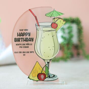 Personalised Pina Colada Cocktail Card, 2 of 7