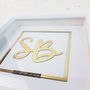 Personalised 'Chrome Effect' Initials Artwork, thumbnail 2 of 8