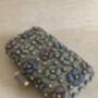 Grey Handcrafted Multicoloured Flower Rectangular Clutch, thumbnail 2 of 11